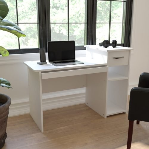 Conn's Highland Park White Computer Desk